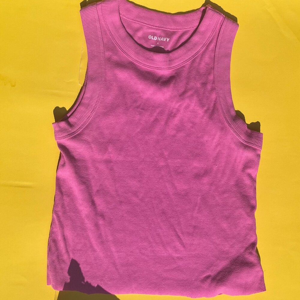 Old Navy Hot Pink High Neck Tank Top